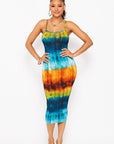 Multicolor Spaghetti Strap Dress