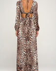 LEOPARD O-RING MAXI DRESS