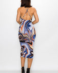 Marble Print Bodycon Dress