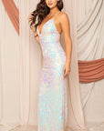 Iridescent Sequin Pattern Dress