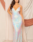 Iridescent Sequin Pattern Dress