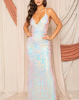 Iridescent Sequin Pattern Dress