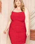 Plus Size Strappy Back Mini Dress