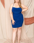 Plus Size Strappy Back Mini Dress