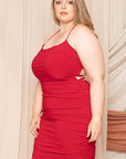 Plus Size Strappy Back Mini Dress