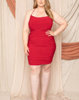 Plus Size Strappy Back Mini Dress