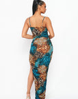 Animal Print Spaghetti Strap Dress