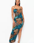 Animal Print Spaghetti Strap Dress