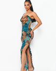 Animal Print Spaghetti Strap Dress