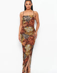 Animal Print Spaghetti Strap Dress
