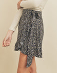 Ruffled Mini Wrap Dress