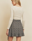 Ruffled Mini Wrap Dress