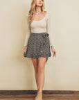 Ruffled Mini Wrap Dress