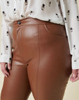 Plus Size Faux Leather Pants