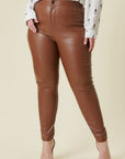 Plus Size Faux Leather Pants