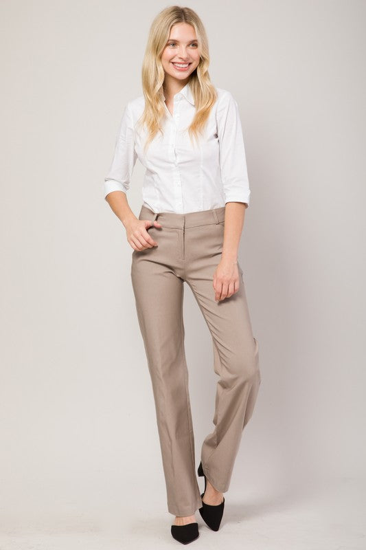boot cut dress pants for women – Dominique Nicole Boutique Agnes Orinda Women's Plus Best seller put fit Faux fly Size:UK-6 / US-2