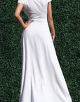 Short Sleeve Wrap Maxi Dress