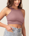 Racerback Halter Crop Top