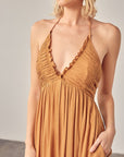 Halter Back Tie Jumpsuit