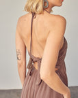 Halter Back Tie Jumpsuit