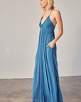 Halter Back Tie Jumpsuit