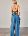 Halter Back Tie Jumpsuit