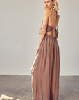 Halter Back Tie Jumpsuit