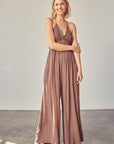 Halter Back Tie Jumpsuit
