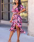 Sweetheart Crop Top and Skirt Set