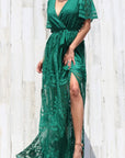 Lacey Belted Maxi Dress