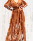 Lacey Belted Maxi Dress