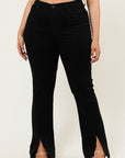 Plus Size Slit Front Jeans