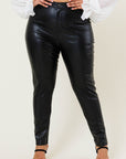 Plus Size Faux Leather Pants