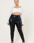 Plus Size Faux Leather Pants