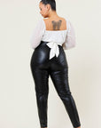 Plus Size Faux Leather Pants