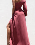 One Shoulder Maxi Dress