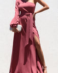 One Shoulder Maxi Dress