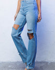 Distressed Wide Leg Jeans