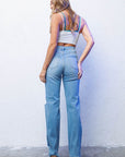 Distressed Wide Leg Jeans