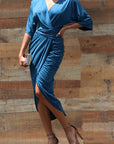 Ruched Wrap Dress