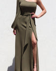 One Shoulder Maxi Dress