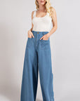 Wide Leg Jeans with Front Pockets