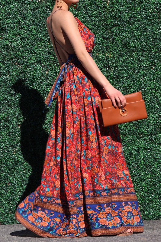 Bohemian Floral Maxi Dress Dominique Nicole Boutique Bohemian Floral Maxi Dress Dominique Nicole Boutique