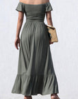 Off The Shoulder Woven Maxi Dress