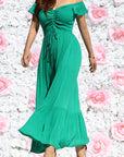 Off The Shoulder Woven Maxi Dress