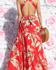 Halter Neck Woven Maxi Dress