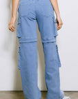 Mid Rise Cargo Jeans