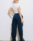 Mid Rise Cargo Jeans