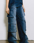 Mid Rise Cargo Jeans