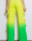 Ombre Mid Rise Cargo Pants